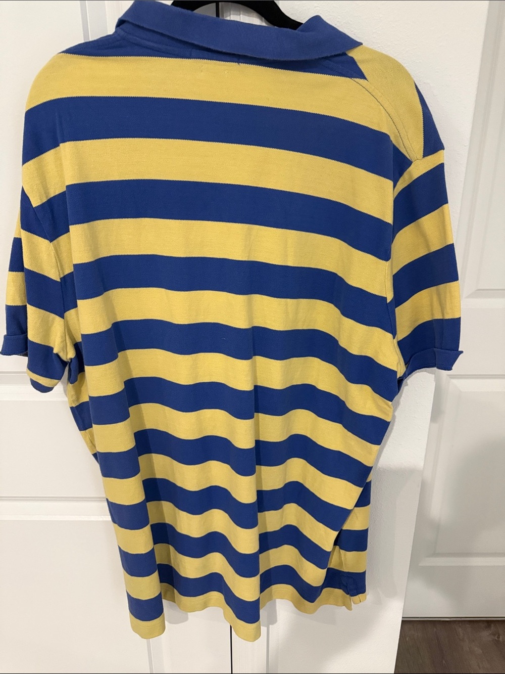 Polo by Ralph Lauren Yellow and Blue Striped Polo Shirt - Mens - Picture 4 of 4